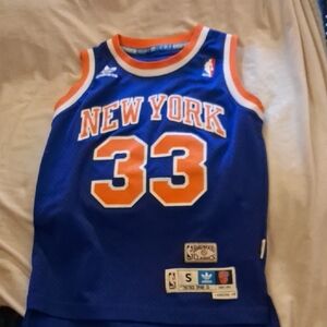 Adidas Boys New York Blue and Orange Jersey